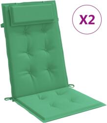 vidaXL Magas háttámla párnakészlet vidaXL, 2 db, zöld, Oxford szövet, 120 x 50 x 3 cm, 1 kg (361889)