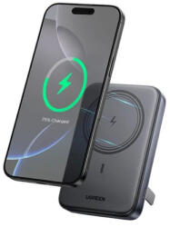 UGREEN - Power Bank PB562 (55140) - Vezeték nélküli mágneses töltés 7, 5W, 10000mAh, PD20W, tartóval - Űrszürke