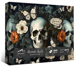 bboldin 1000 db-os puzzle - Floral Skull (Z-501) (Z-501)