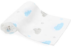 Scamp Tetra textil pelenka - fehér alapon kék felhők 3 db