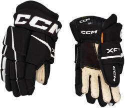 CCM Tacks XF PRO Black/White Youth Hokikesztyűk 8 hüvelyk