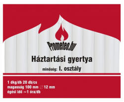 Prometeo Háztartási gyertya 100mm - 20x10g