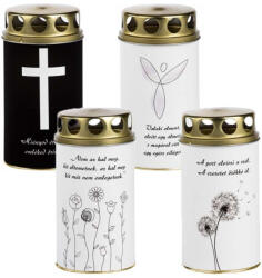  Papírmécses fém fedéllel, tűz és időjárás álló - 120 mm (ECO2)