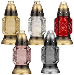 Prometeo Üvegmécses műanyag fedéllel, hatszögű, mintás - 190mm (LA 355 LT)