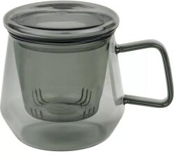 Bredemeijer Livorno eáskészlet egy személyre, boroszilikát üveg, űrtartalom: 0, 35 liter, magasság: 88 mm, fekete