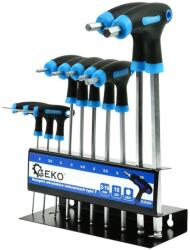 GEKO 10db-os imbuszkulcs készlet T-markolattal 2-10mm (G30590)