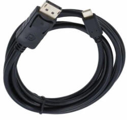  USB Type-C apa / Displayport apa 4K 1.4 kábel 1.8m fekete (Type-ctoDisplayPort4K)