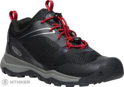 KEEN WANDURO LOW WP YOUTH gyerek túracipő, black/ribbon red (EU 36)