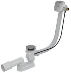 RAVAK Szögletes kádfeltöltő a túlfolyónál, kád le/túlfolyó szettel, bowdenes vezérléssel, krómozott fedél (X01504)