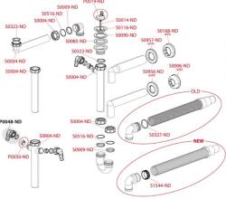 Alcaplast Alca Plast A 81 DN 40 6/4˝ műa. csőszifon, mosógép csatl