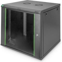 ASSMANN Dynamic Basic 19" 12U 611x600x600mm üvegajtós fekete fali rack szekrény (DN-19 12U-6/6-EC-SW) - bluechip