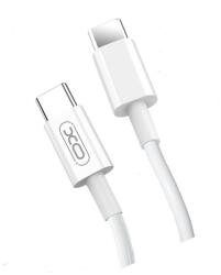 XO NB124 USB-C adatkábel (Fehér) - USB-C-USB-C, 1 m, PD támogatás