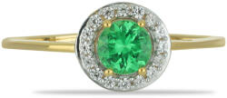  Arany Gyűrű - Tsavorite Gránát és Cirkónia - 8.75x21.20mm