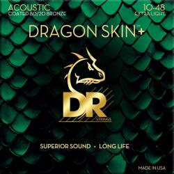DR Strings Dragon Skin+ Coated 80/20 Extra Light Akusztikus gitárhúrok (DA8-10)