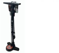 Velotech acél műhelypumpa, nyomásmérős, 11 bar, minden szeleptípushoz, fekete színű