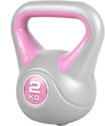 Gorilla Sports Kettlebell súlyzó vinil 2 kg rózsaszín (100345-00006-0006) - kokiskashop
