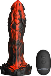 Creature Cocks Inferno Cock Vibrating Silicone Dildo Black-Red Vibrator
