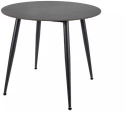  Kerek étkezőasztal RION 90 cm kerámia lappal, fekete márvány