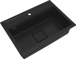 Gamma Quadro 7050, 1 rekeszes gránit mosogató 700x500x220 mm, fekete pettyes, GMA-ZLE000238 (GMA-ZLE000238)