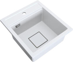 Gamma Quadro 4550, 1 rekeszes gránit mosogató 450x495x220 mm, fehér, GMA-ZLE000220 (GMA-ZLE000220)