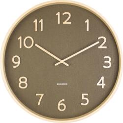 Karlsson Ceas de perete Pure 40 cm măsliniu cu ramă de lemn (KA5852MG)