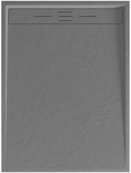 Welland kőhatású zuhanytálca szifonnal 90 x 120 cm - szürke (GT-12090LS)