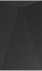 Welland kőhatású zuhanytálca szifonnal 90 x 150 cm - fekete (GT-15090SS)