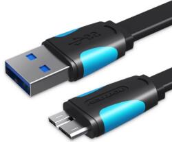  KÁBEL USB-A 3.0/M -> Micro USB-B, 0, 2m, (lapos, fek) Vention (VAS-A12-B025)