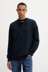 Tommy Hilfiger pamut hosszúujjú sötétkék, sima, DM0DM21812 - sötétkék M