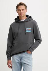 Tommy Hilfiger pamut melegítőfelső szürke, nyomott mintás, kapucnis, DM0DM22077 - szürke S