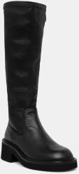 Tommy Jeans csizma TJW STRETCHY LONG BOOT fekete, magassarkú, EN0EN02851 - fekete Női 40