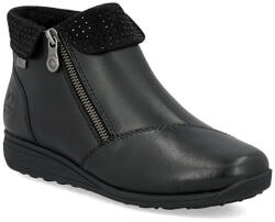 Rieker női két cipzáras fekete bőr bokacipő RiekerTEX víztaszító membránnal 47252-00