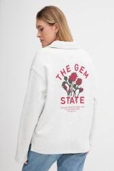 Tommy Hilfiger pamut melegítőfelső szürke, sima, DW0DW22182 - szürke L