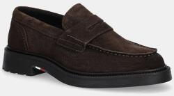 Tommy Hilfiger velúr mokaszin HILFIGER COMFORT LWT SDE LOAFER barna, FM0FM05727 - barna Férfi 41