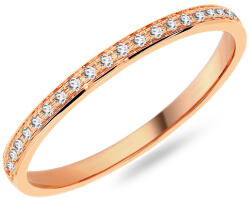  Női karikagyűrű moissanittal 1, 8 mm, rosé arany IZKR015R-F-MS