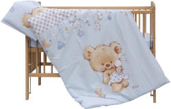  Baby Shop ágynemű huzat 100*135cm - kék " Mika" maci