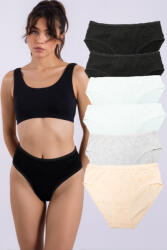 Dollcini Dollcini, Klasszikus női bugyi, 95% Pamut + Spandex-Többszínű, 6 db-os Csomag - XL (ZZC_26362_XL)