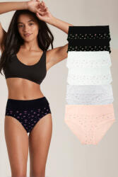 Dollcini , Magas derekú női bugyi , 95% Pamut + Spandex-Többszínű, 2072 - XL (ZZC_2072_XL)