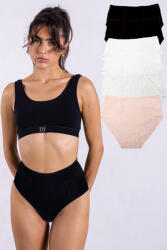 Dollcini , Magas derekú női bugyi , 95% Pamut + Spandex-Többszínű, 6 db-os Csomag, 8922 - 4XL (ZZC_8922_4XL)