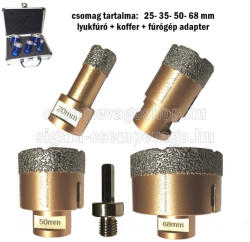 SKT Diamond SKT 226 PRO gyémánt lyukfúró készlet 25-35-50-68 mm (skt226004b) (skt226004b)