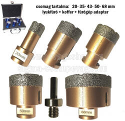SKT Diamond SKT 226 PRO gyémánt lyukfúró készlet 20-35-43-50-68 mm (skt226006b) (skt226006b)