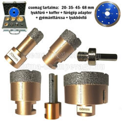 SKT Diamond SKT 226 PRO gyémánt lyukfúró készlet 20-35-45-68 mm (skt226005c) (skt226005c)