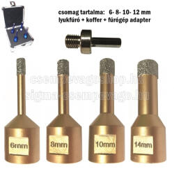 SKT Diamond SKT 226 PRO gyémánt lyukfúró készlet 6-8-10-12 mm (skt226001) (skt226001)