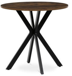 Artium Kerek étkezőasztal Old wood dekorációval. Méret: 80x75 cm. Mdf asztallap, fém váz (HT-F4108_OLW)