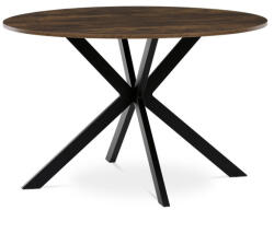 Artium Kerek étkezőasztal öregtölgy színben. 120x75 cm. Mdf Asztallap, Fém váz (HT-F4120_OLW)