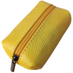 Natascia Valódi bőr kulcstartó cipzáras sárga Natascia olasz (na-963-yellow)