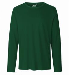 Neutral Hosszú ujjú férfi póló organikus Fairtrade biopamutból - Palackzöld | 2XL (NE-O61050-1000211886)