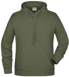 James & Nicholson (Daiber) Férfi kapucnis biopamut felső 8024 - Olív | 2XL (1-8024-1780677)