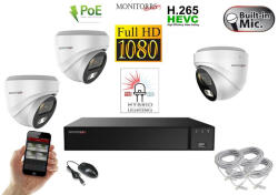 Monitorrs Security - Hybrid Light IP kamerarendszer 3 kamerával 2 Mpix WD - 6211K3