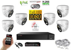  MS - Hybrid Light IP kamerarendszer 6 kamerával switchel 2 Mpix WD - 6211K6B